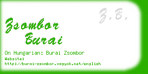 zsombor burai business card